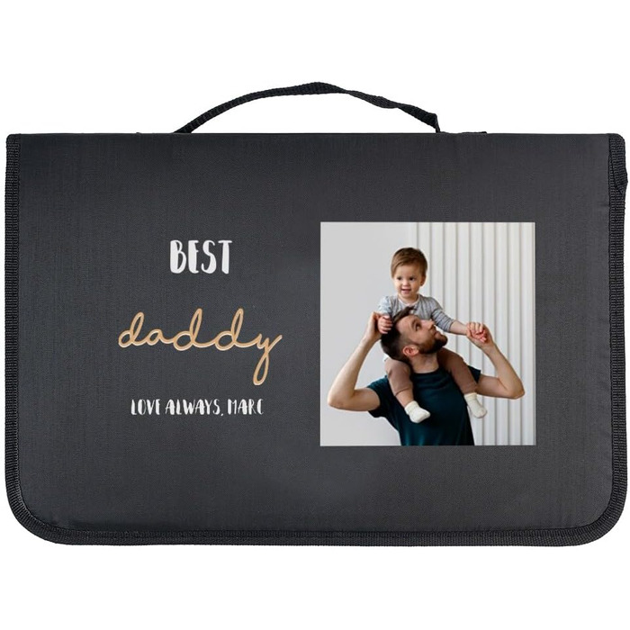 Wanapix Персоналізований набір для барбекю | 6 аксесуарів (2 ножі, заточувач, ніж для нарізання, щипці, бамбукова дошка) | Найкращий тато