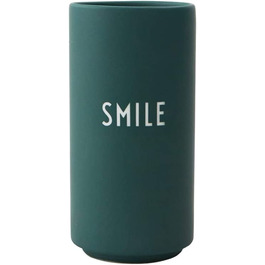 Улюблена Ваза Design Letters, любов-декоративна ваза з різними функціями в модних кольорах, аксесуари продаються окремо, можна мити в посудомийній машині, H 11 см x D 5,5 см. (Темно-зелений)