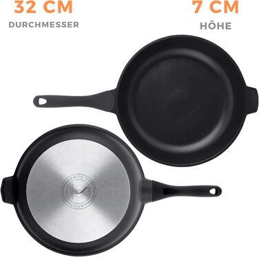 Сковорода-гриль Stone&Stone 28x28 см | Професійна сковорода для стейків | Німецьке антипригарне покриття GREBLON C3+ без PFOA | Знімна ручка | Підходить для індукції, газу та духовки | Для приготування барбекю з щипцями (32 см)