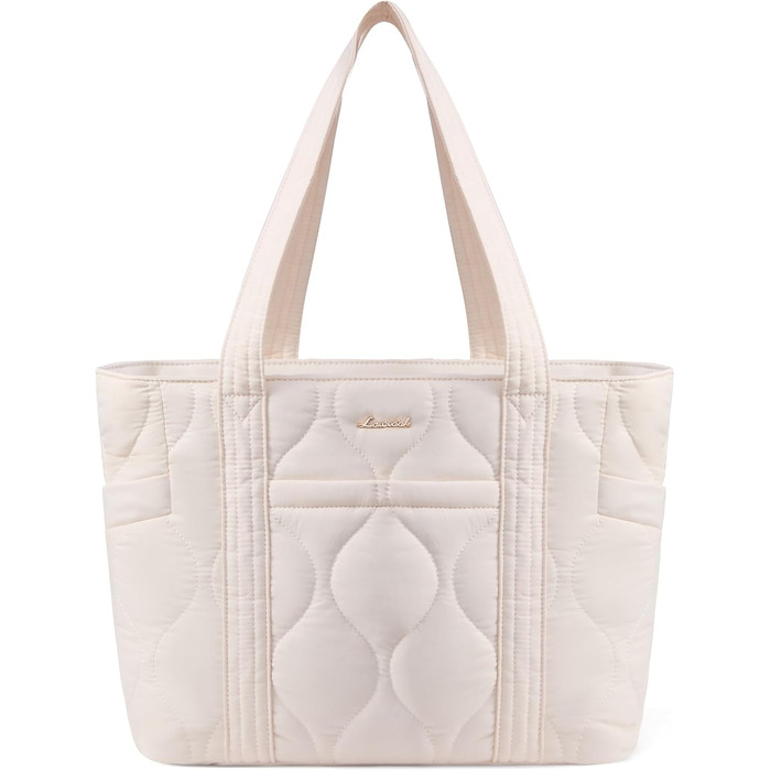 Сумка для ноутбука LOVEVOOK: жіноча сумка-шоппер середнього розміру (15.6 дюймів, бежева)