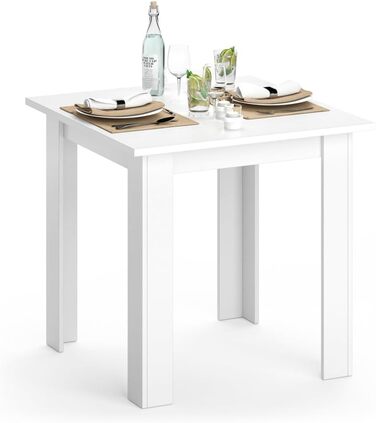 Стіл кухонний Vicco Karlos, 80x80 см, антрацит, колір білий