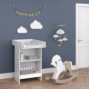 Комод-гойдалка Vicco Leo з знімним коливальником, 60 x 103 см, білий