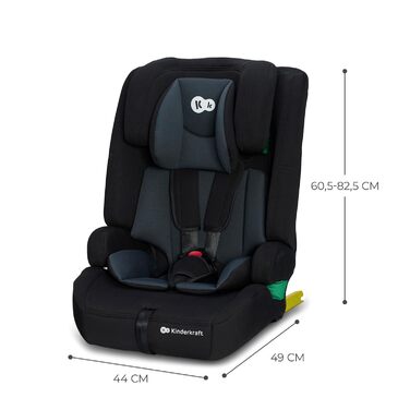 Автокрісло Kinderkraft SAFETY FIX 2 I-SIZE (76-150 см) – 9-36 кг, Isofix, регулювання підголівника, чорний CLASSIC