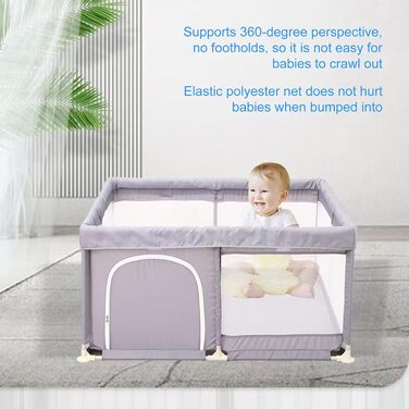 Дитячий ігровий центр Laufstall 150x180 см: складаний, портативний, з безпечним сітком та кріпленнями