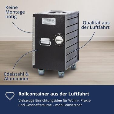 Мобільний роликовий контейнер для документів, металевий шафка з висувними ящиками, чорний, для офісу та кухні, 53,5 x 29,5 x 40,7 см