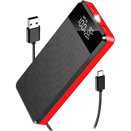 Входи/виходи, LED-дисплей, ліхтарик, сумісний зі смартфоном, 30000mAh 25W PD3.0, USB C, 3