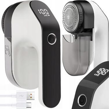 Електричний фетровий роликовий збирач ворсу LTC B95 для текстилю, одягу, диванів (білий/золотий)