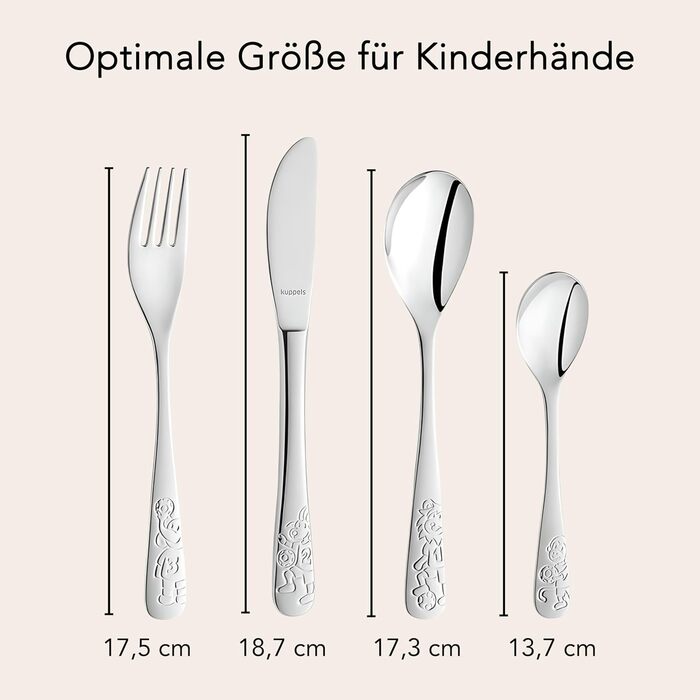 Дитячий набір столових приборів Kinderbesteck з гравіюванням, від 3 років, персоналізований, подарунок на хрещення/день народження, дитячий посуд, ферма (Ballfreunde)