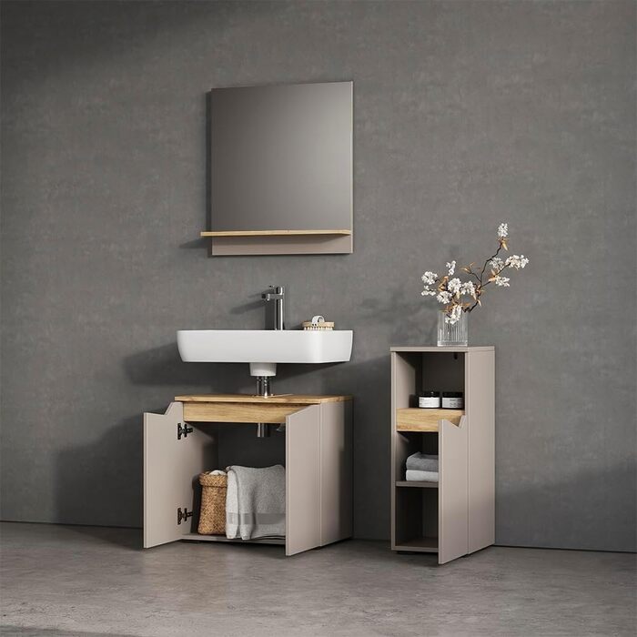 Шафа Livinity Bad Timavo біла з полицею, 60 x 67 см (Midischrank)