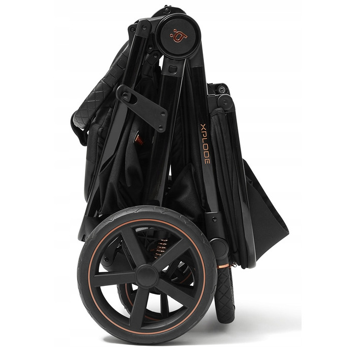 Дитячий візок-прогулянка 4BABY Xplode, чорний, алюмінієвий, з аксесуарами