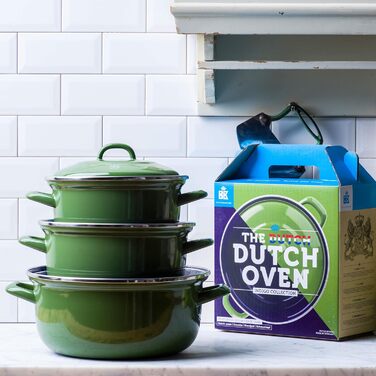 Кругла каструля BK Indigo Dutch Heritage, 26 см/5,2 л, без PFAS, керамічне антипригарне покриття, індукційна, можна мити в посудомийній машині, можна ставити в духовку, зелена