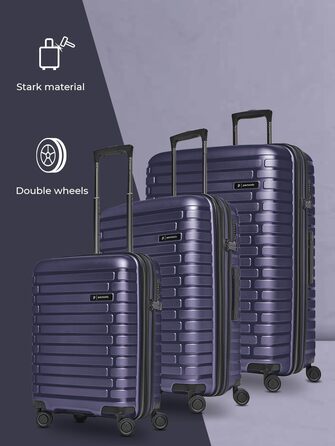 Набір валіз Pactastic 3 шт. з поліпропілену | Розширюваний, 4 колеса, TSA-замок | Для жінок та чоловіків (Collection 04)