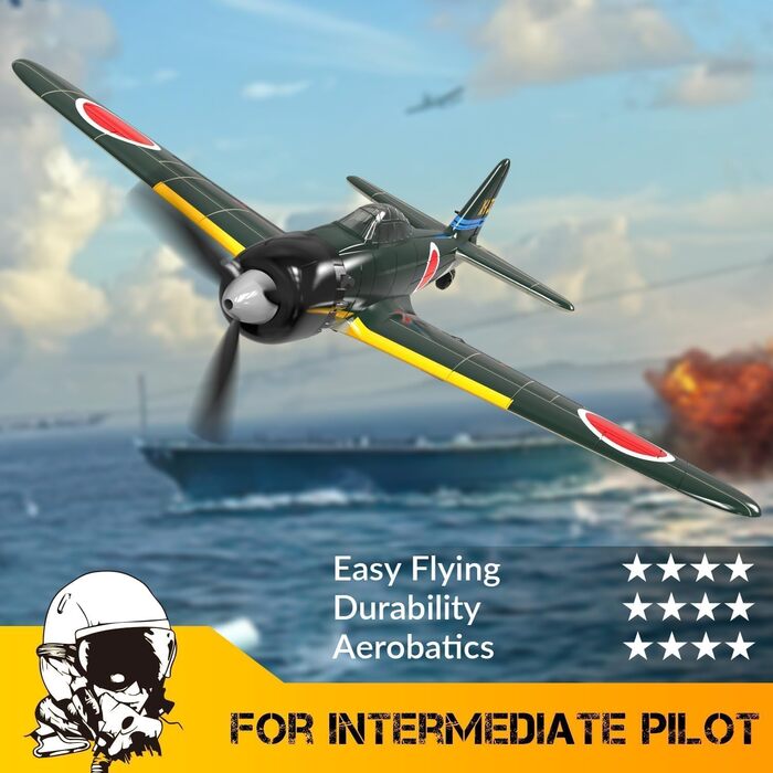 Літак на радіокеруванні VolantexRC 761-5 P51 Mustang RTF 4-канальний, для початківців, зі стабілізацією Xpilot та акробатичними режимами