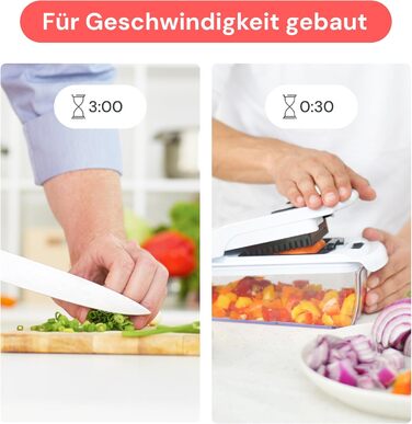 Набір для нарізки овочів та фруктів 4-в-1 (білий) - спіралізатор, нарізувач, тертка, шинковка