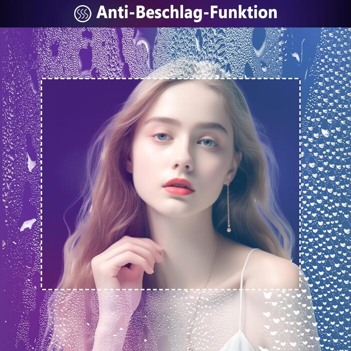 Дзеркало для ванної кімнати зі світлодіодним підсвічуванням 50x70 см, сенсорне керування, RGB