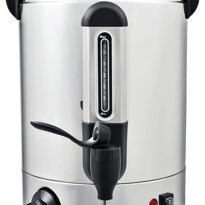 Електричний диспенсер для глінтвейну Juskys Teramo 7 літрів, 1500W з краном, термостатом та захистом від перегріву, 30-110°C, нержавіюча сталь