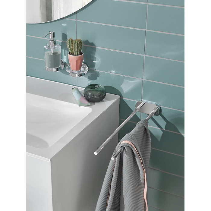 Тримач для рушників Emco Round 2-х секційний настінний, металевий, хром