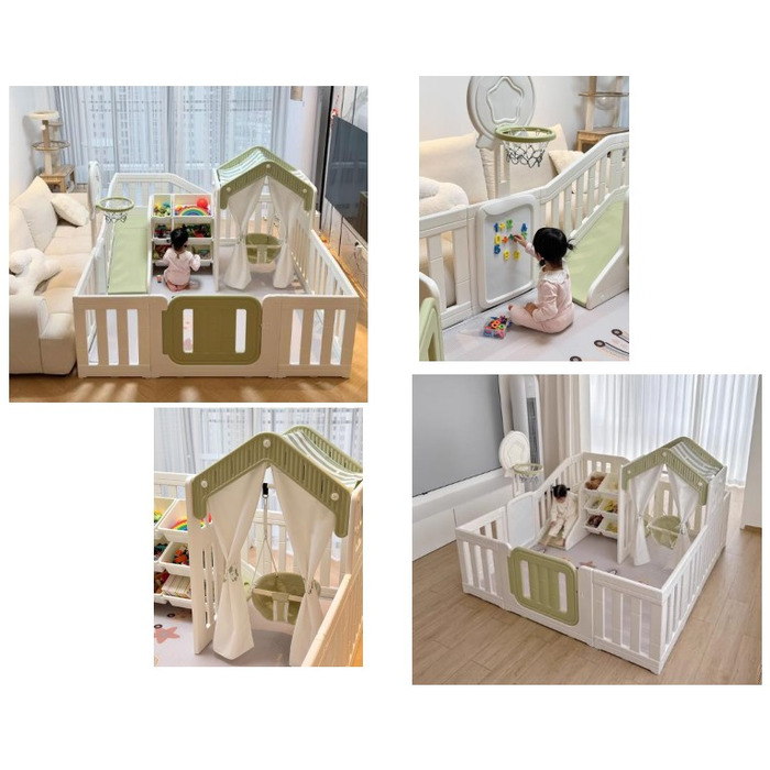 Дитячий ігровий комплекс Mealux Tiana White / Green (арт. KD-C013 White/Green)