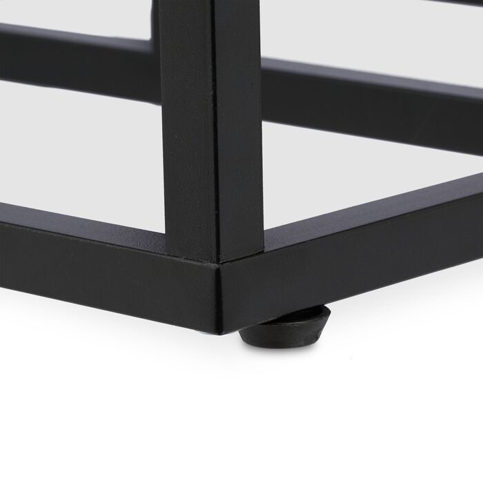 Підставка для квітів Relaxdays з 4 полицями (чорного кольору)