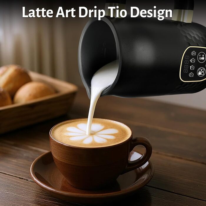 Електричний піноутворювач молока 4-в-1 з контролем температури для капучино та лате