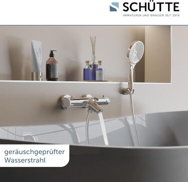 Змішувач для ванни Schütte London з термостатом, захист від ошпарювання 38°C, хром
