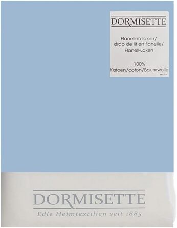 Постільна білизна Dormisette фланелева 160x260 см Сріблясто-сірий 190г/кв.м 100 бавовна (Bleu, 240 x 260 см)