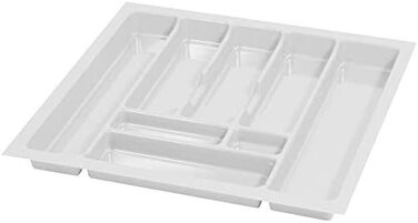 Коробка для столових приладів для см - Вставка для столових приладів - зручні висувні ящики Система сортування - Вставка для столових приладів для висувних ящиків-роздільник ящиків-Органайзер - 730x490 мм (білий, висувні ящики 60)