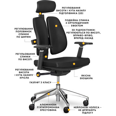 Крісло Mealux Tempo Duo Black (арт.Y-551 KB Duo)