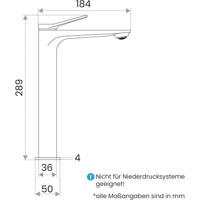 Чорний матовий змішувач для умивальника Bächlein Aldeya - набір для монтажу, сучасний дизайн