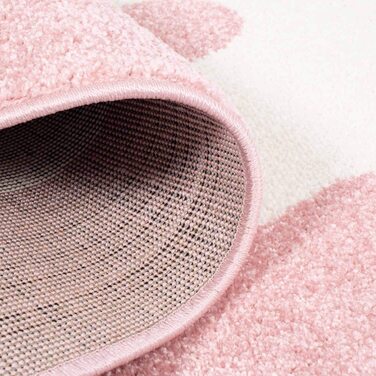 Килим міський дитячий килимок Bubble Kids плоский ворс з мотивом хмари в дитячу кімнату Розмір 120х160 см (140 cmx200 см, рожевий)