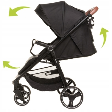 Дитячий прогулянковий візок 4Baby Stinger XXIII, чорний