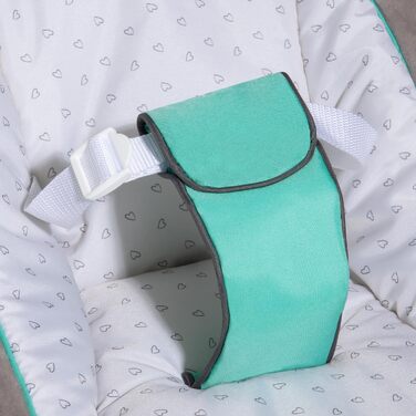 Високий стільчик для годування Hauck Sit N Relax 2in1 з люлькою для немовлят, регульована висота, колеса, великий кошик, піднос, складна конструкція, іграшковий брязкальце (Hearts), від народження до 15 кг