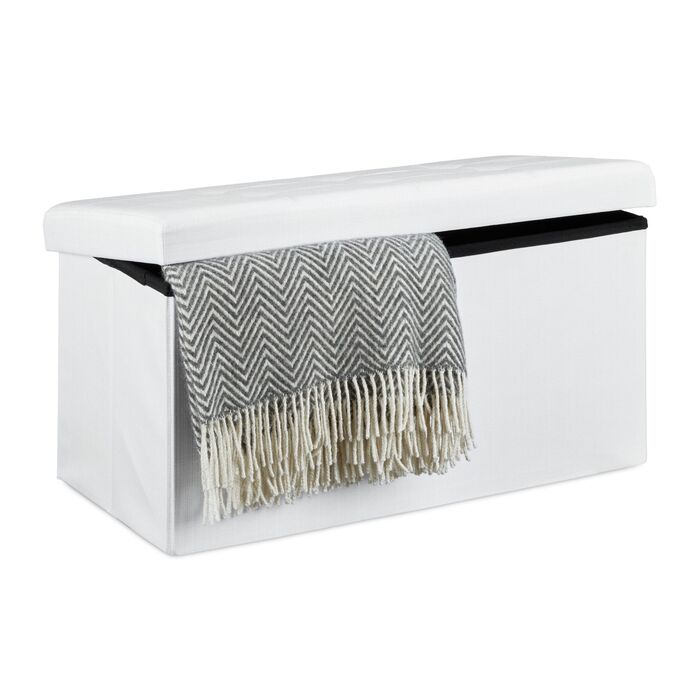 Relaxdays Складана лавка з льону