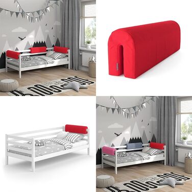 Бортик для ліжечка Bettumrandung 70x20 см, червоний - захист для безпечного сну дитини