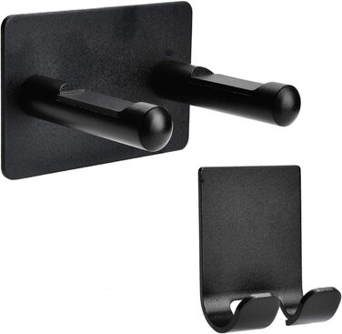 Тримач для фена Yizhet для Dyson, нержавіюча сталь, настінний кронштейн для ванної кімнати, самоклеючий, чорний (60 символів)