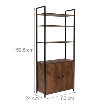 Стелаж Relaxdays з нижньою шафкою