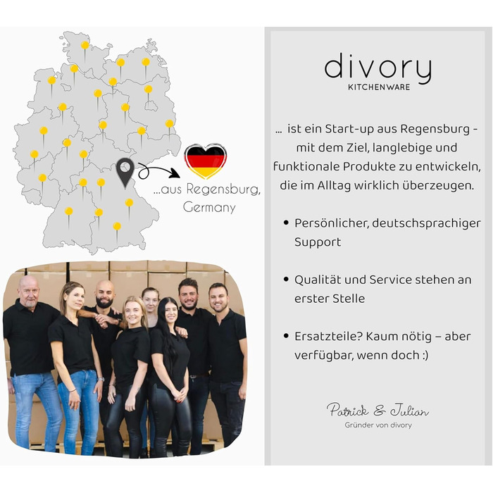 DIVORY Сковорода-гриль 28x28 см з виливом та знімним ручками - сковорода для стейків на індукційній плиті, з антипригарним покриттям, з лопаткою та захистом для сковороди (Чорний, сковорода для крепів 28 см)