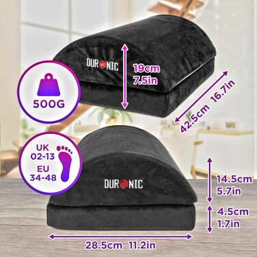 Підставка для ніг Duronic FT06 – ергономічна підставка для офісу, дому та геймінгу | Підставка для ніг під стіл