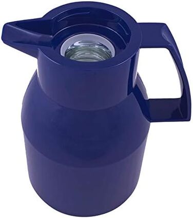 Термос Helios Top Push з нержавіючої сталі, 1 літр, темно-синій