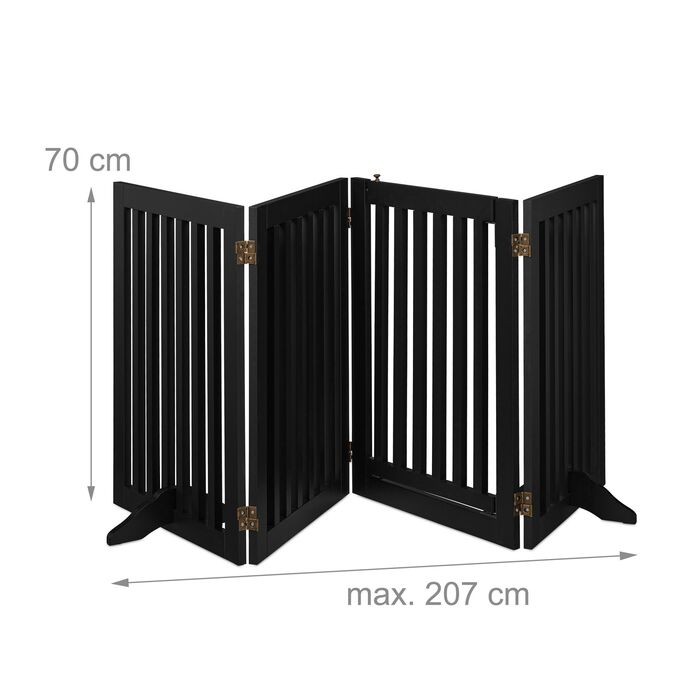 Захисний бар'єр Relaxdays з дверцятами, 4 секції