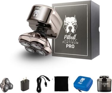 Електричний гоління для обличчя та тіла Pitbull Platinum PRO - бездротовий, USB-зарядний, для чоловіків. З бонусними лезами та аксесуарами