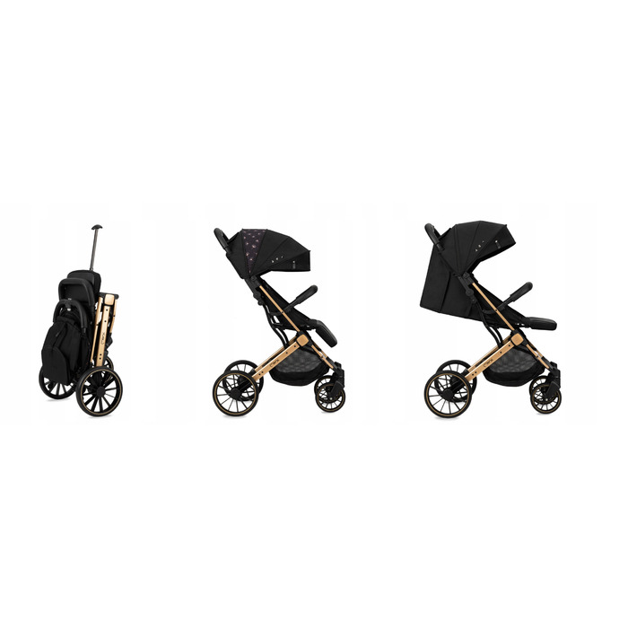 Дитячий прогулянковий візок MoMi Estelle Dakar, чорний, до 22 кг, з аксесуарами
