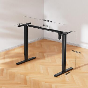 Рама для столу ErGear з регулюванням висоти, 4 пам'яті, чорна