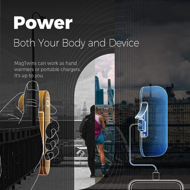 Електричний грілка для рук OCOOPA MagTwins (Рожевий), 10000 mAh, 4 режими нагріву, USB Powerbank, 2 шт.