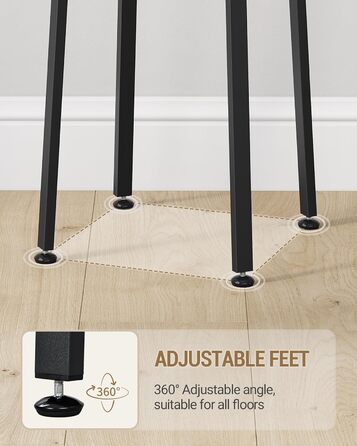 Вішалка для одягу Hzuaneri з великим кошиком для зберігання, 3 полиці, 16 гачків, 182,5 см, коричнево-чорна CR27301B