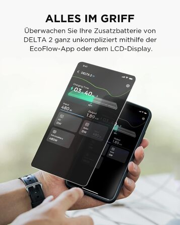 Електростанція EcoFlow DELTA 2: портативна, 1024Wh, LiFePO4, сонячний генератор, розширювана до 3kWh, швидка зарядка, для кемпінгу та дому