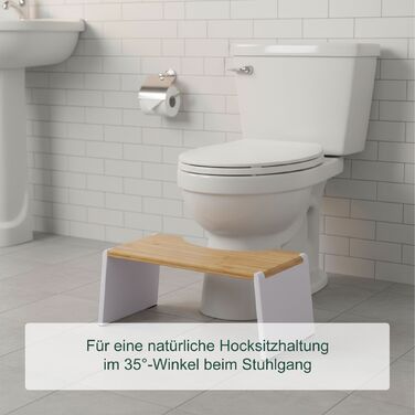 Складаний табурет для туалету Relaxdays з бамбука