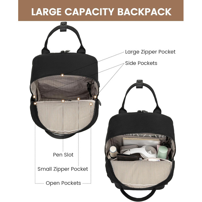 Жіночий рюкзак LOVEVOOK: водонепроникний, для ноутбука 15.6