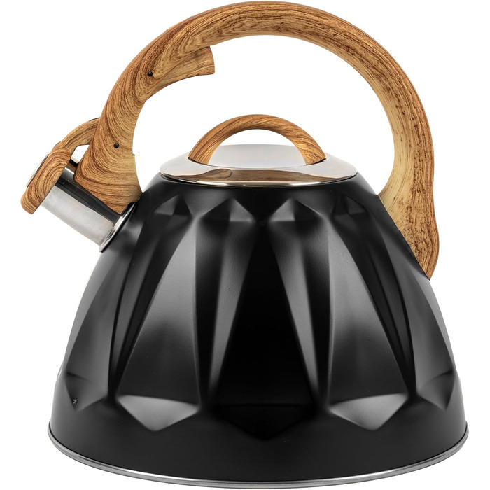 Чайник Karl Hausmann 3L з автоматичним свистком для індукційних, газових та електричних плит - з нержавіючої сталі