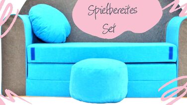 Дитяче розкладне ліжко-диван 3в1 All4All Kindersofa: зручне ліжко, диван, ігровий центр для дітей. Різноманітні кольори та малюнки (сірий, рожевий, зелений, тваринні мотиви).